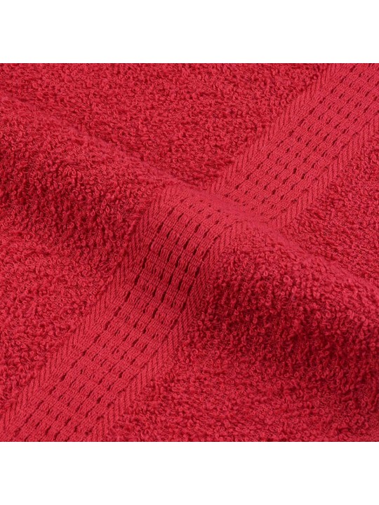 Vannas dvieļi, 4 gab., sarkani, 100x150 cm, 100% kokvilna