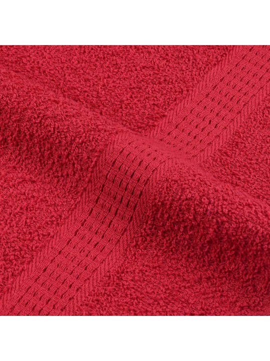 Vannas dvieļi, 10 gab., sarkani, 100x150 cm, 100% kokvilna