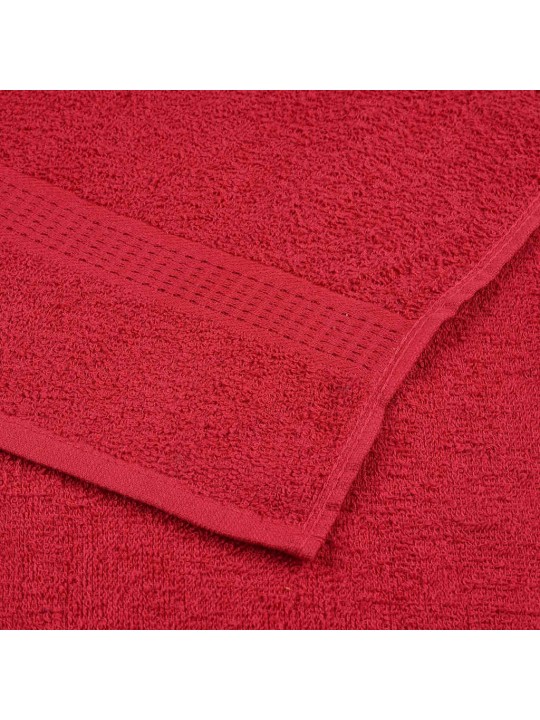 Pirts dvieļi, 4 gab., sarkani, 80x200cm, 360 gsm, 100% kokvilna