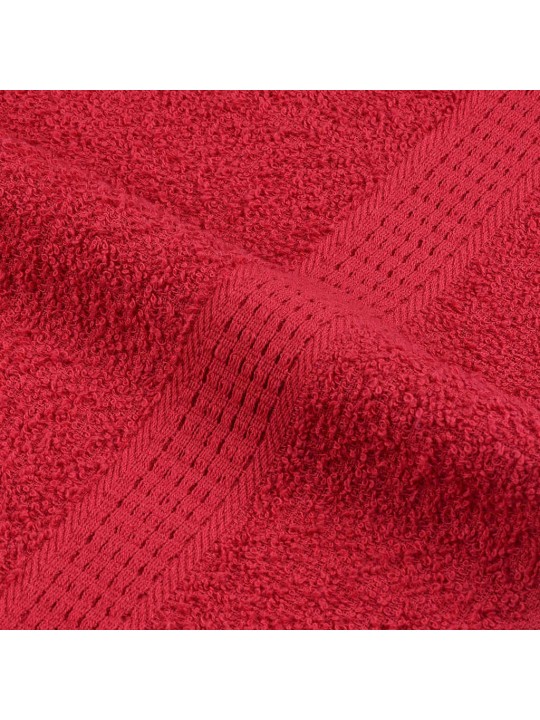 Dvieļi, 10 gab., sarkani, 100x200 cm, 360 gsm, 100% kokvilna