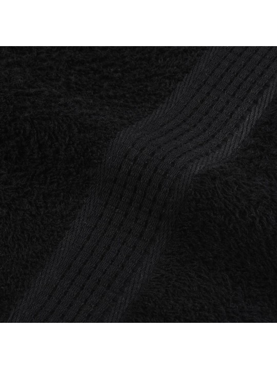 Dušas dvieļi, 4 gab., melni, 70x140 cm, 360 gsm, 100% kokvilna