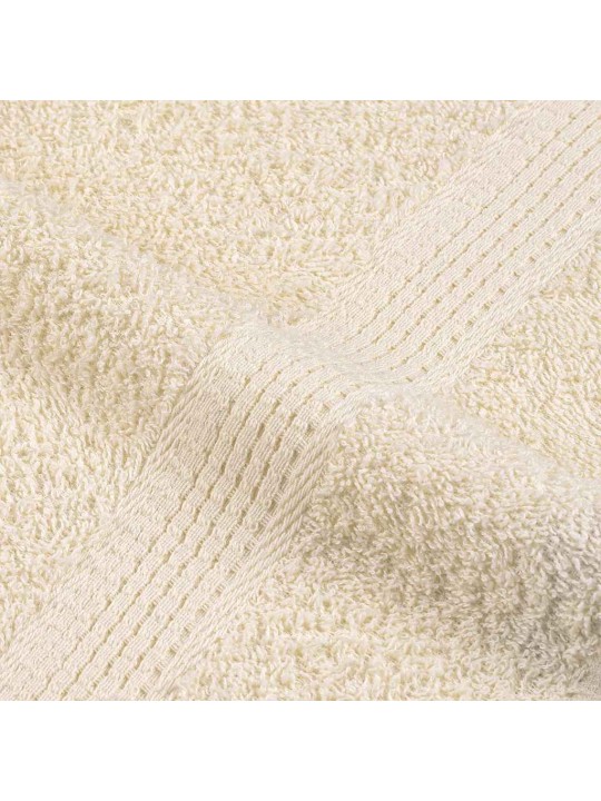 Dušas dvieļi, 10 gab., krēmkrāsa, 70x140 cm, 100% kokvilna