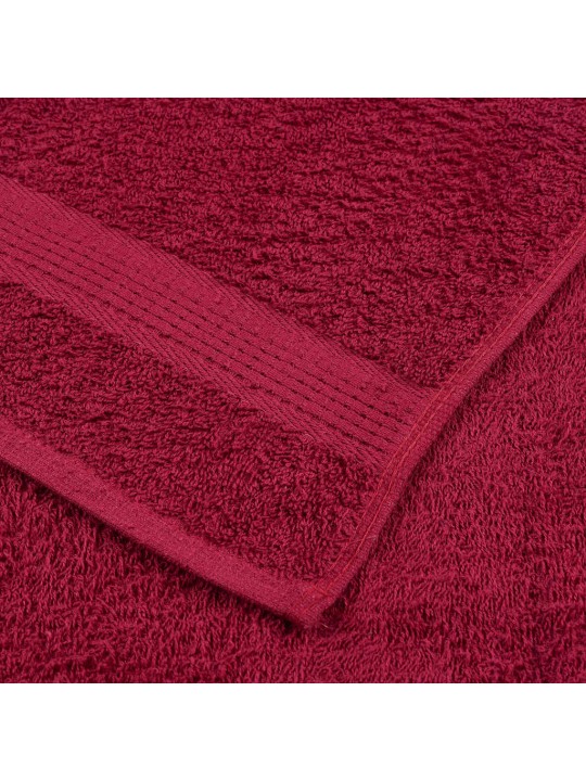 Dvieļu komplekts, 8 gab., bordo, 360 gsm, 100% kokvilna
