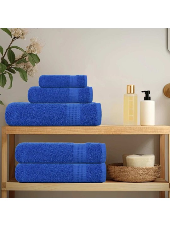 6 gabalu dvieļu komplekts zils 360 gsm 100% kokvilna