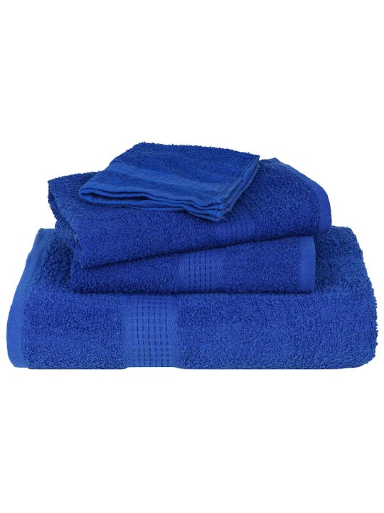 6 gabalu dvieļu komplekts zils 360 gsm 100% kokvilna