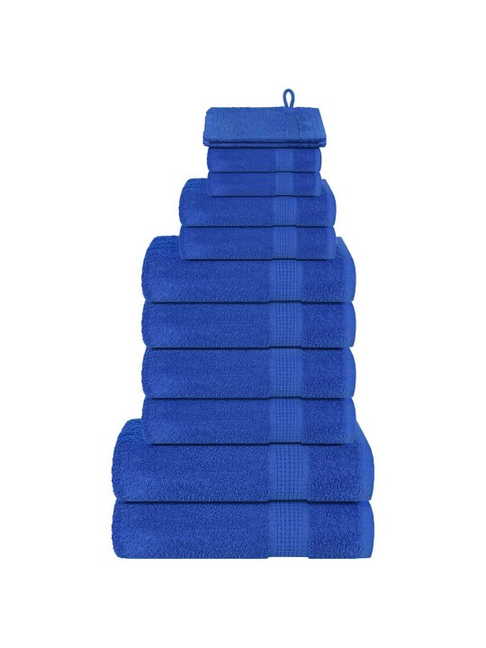 12 gabalu dvieļu komplekts zils 360 gsm 100% kokvilna