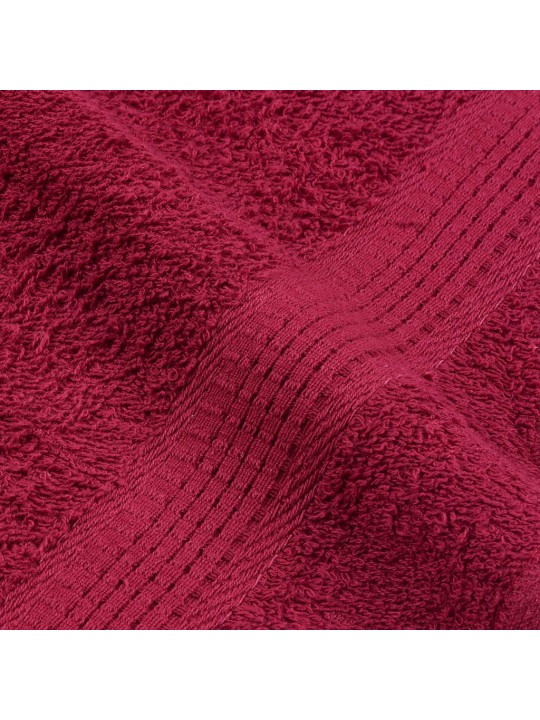 Dvieļu komplekts, 12 gab., bordo, 360 gsm, 100% kokvilna