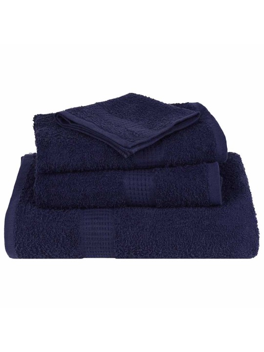 Dvieļu komplekts, 12 gab., tumši zils, 360 gsm, 100% kokvilna