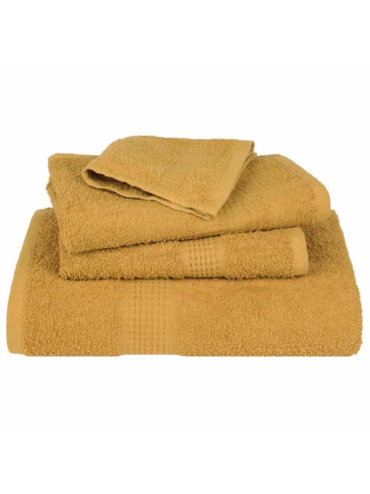 Dvieļu komplekts, 12 gab., zelta krāsā, 360 gsm, 100% kokvilna
