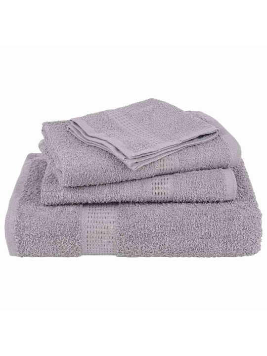 Dvieļu komplekts, 12 gab., pelēks, 360 gsm, 100% kokvilna