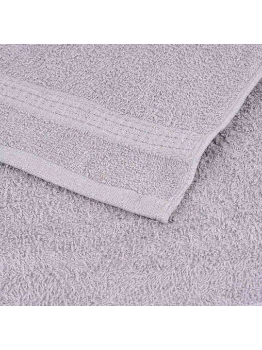 Dvieļu komplekts, 12 gab., pelēks, 360 gsm, 100% kokvilna