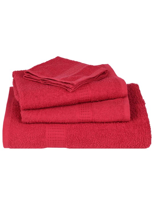 Dvieļu komplekts, 12 gab., sarkans, 360 gsm, 100% kokvilna
