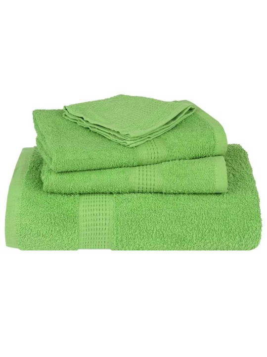 Dvieļu komplekts, 12 gab., dzeltenzaļs, 360 gsm, 100% kokvilna