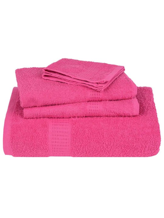 Dvieļu komplekts, 12 gab., rozā, 360 gsm, 100% kokvilna