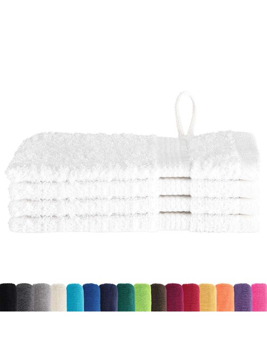 Mazgājamie dvieļi 4 pcs balts kokvilna