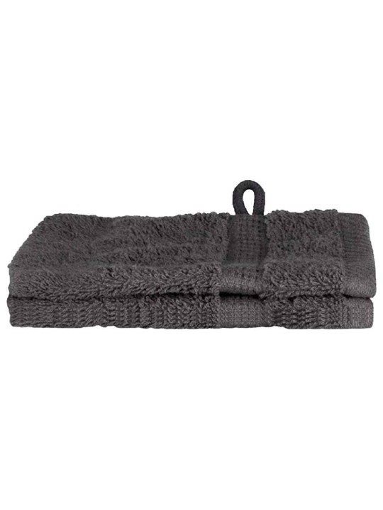 Mazgājamie dvieļi 2 pcs antracīts kokvilna