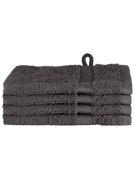 Mazgājamie dvieļi 4 pcs antracīts kokvilna