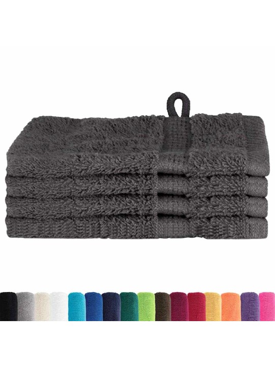 Mazgājamie dvieļi 4 pcs antracīts kokvilna