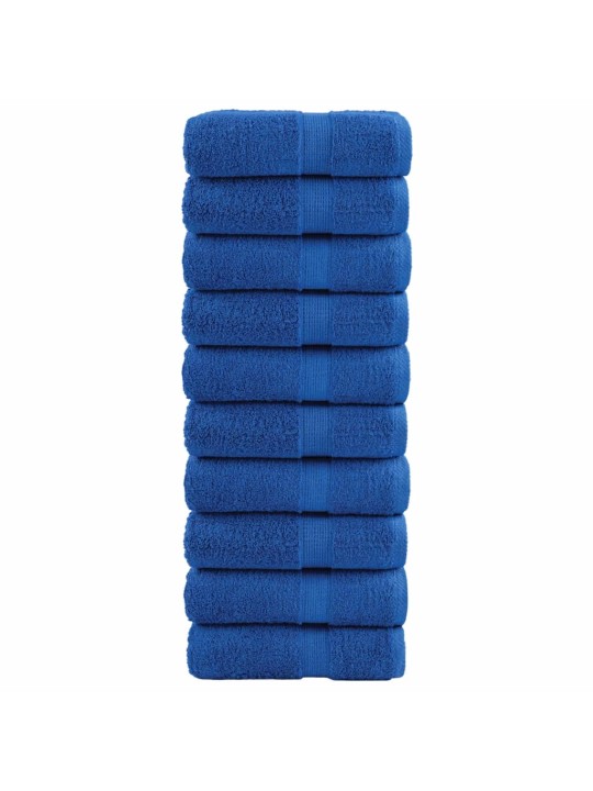Augstākās kvalitātes dvieļi, solund, 10 gab., zili, 30x30 cm, 600 g/m²