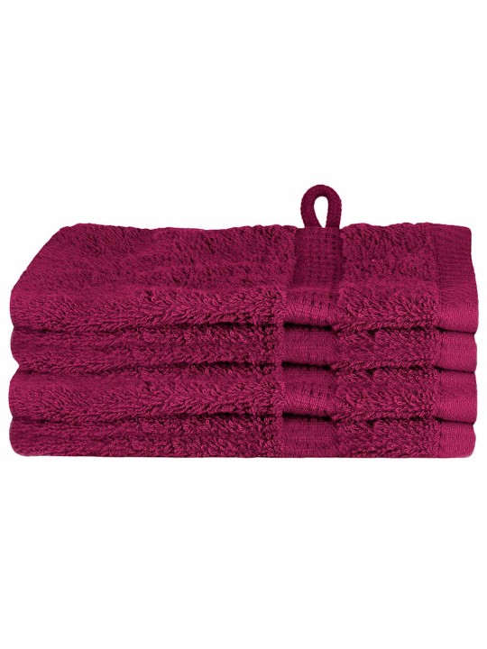 Mazgājamie dvieļi 4 pcs bordo kokvilna