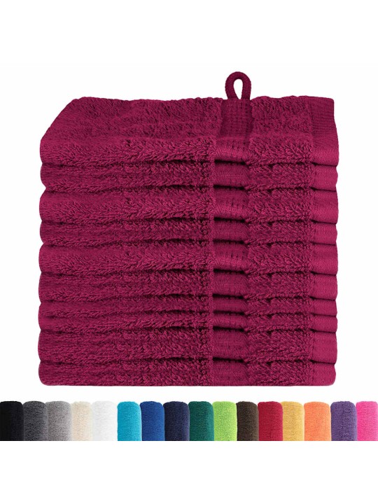 Mazgājamie dvieļi 10 pcs bordo kokvilna