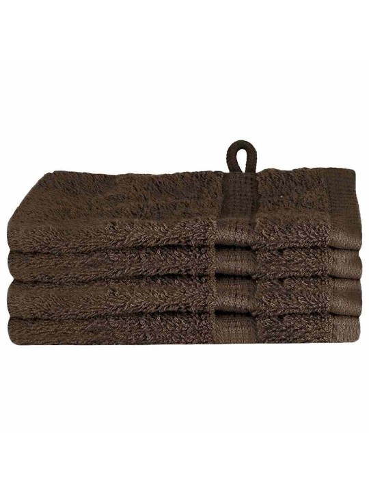 Mazgājamie dvieļi 4 pcs brūna kokvilna