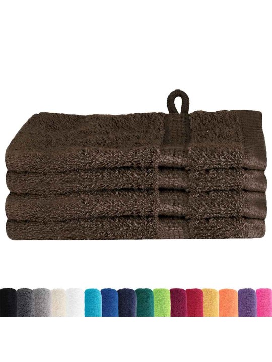 Mazgājamie dvieļi 4 pcs brūna kokvilna