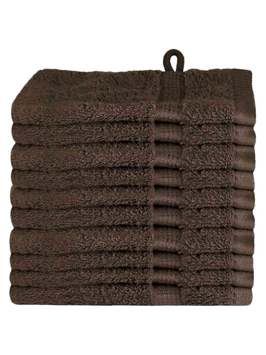 Mazgājamie dvieļi 10 pcs brūna kokvilna