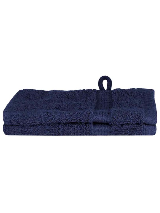 Mazgājamie dvieļi 2 pcs tumši zila kokvilna