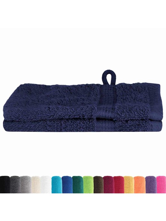 Mazgājamie dvieļi 2 pcs tumši zila kokvilna
