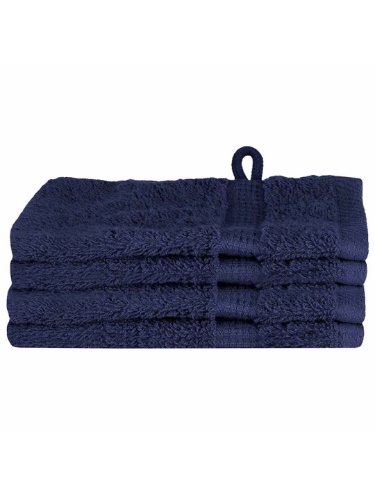 Mazgājamie dvieļi 4 pcs tumši zila kokvilna
