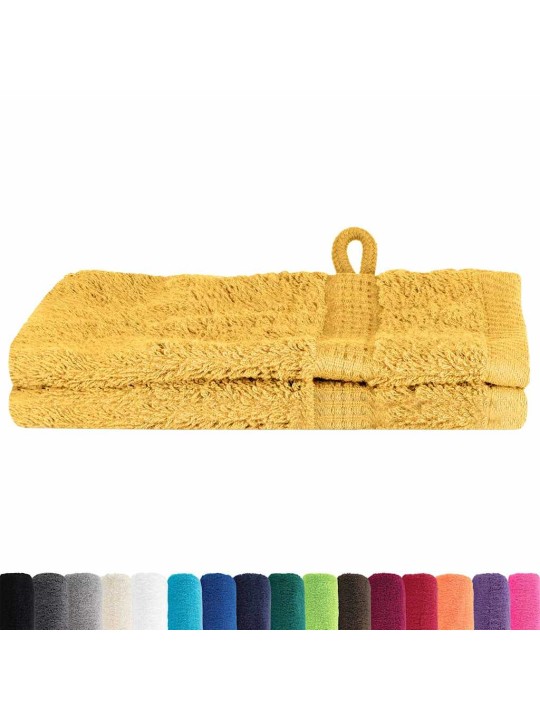 Mazgājamie dvieļi 2 pcs zelts kokvilna