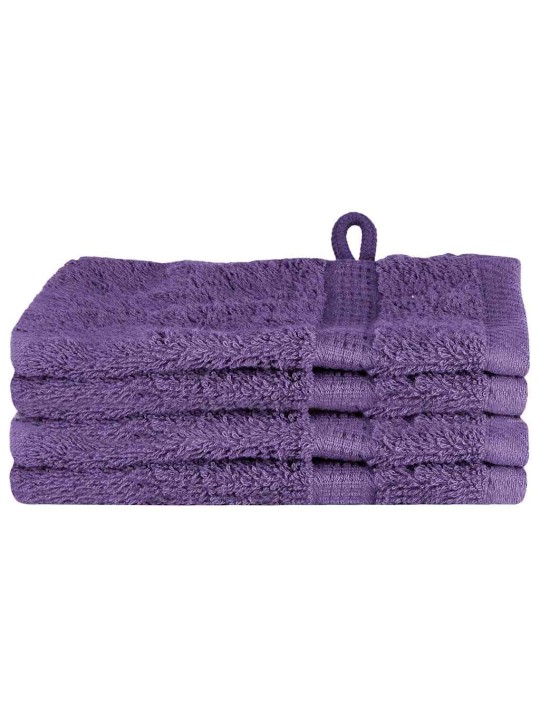 Mazgājamie dvieļi 4 pcs violeta kokvilna