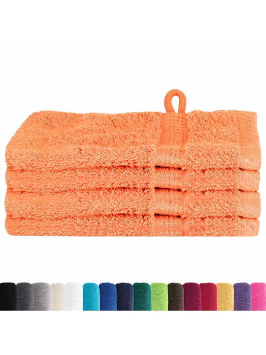 Mazgājamie dvieļi 4 pcs oranža kokvilna