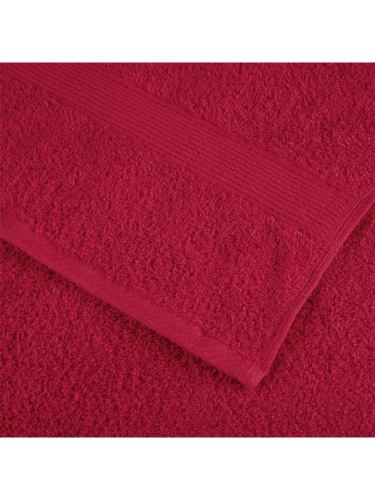 Dvieļi solund, 4 gab., sarkani, 100x200 cm, 600 gsm