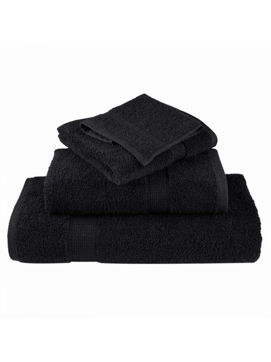 Mazgājamie dvieļi 2 pcs melna kokvilna