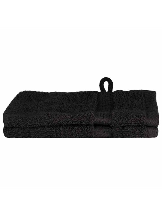 Mazgājamie dvieļi 2 pcs melna kokvilna