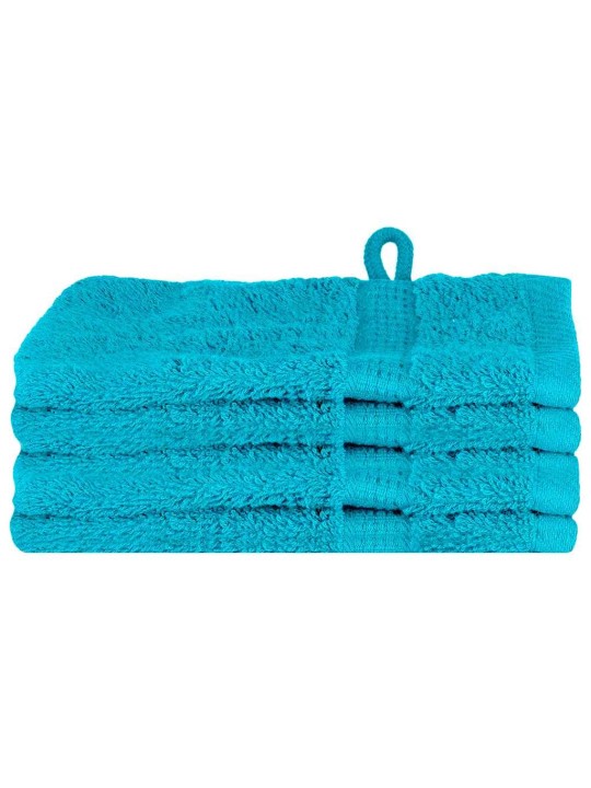 Mazgājamie dvieļi 4 pcs tirkīzzila kokvilna