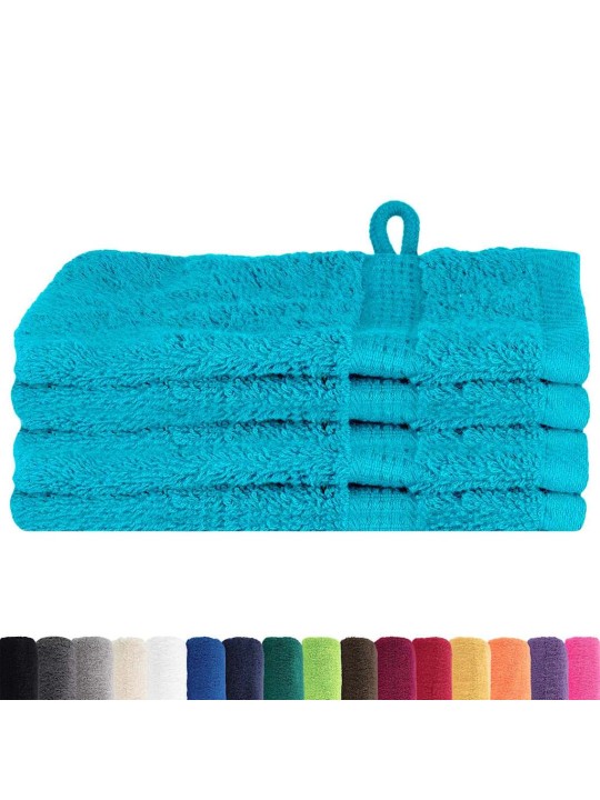 Mazgājamie dvieļi 4 pcs tirkīzzila kokvilna