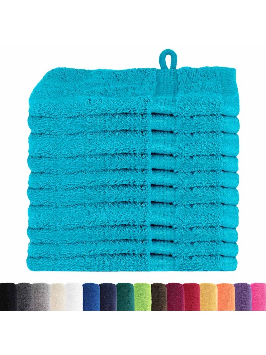 Mazgājamie dvieļi 10 pcs tirkīzzila kokvilna