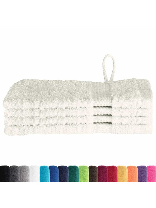 Mazgājamie dvieļi 4 pcs krēmkrāsa kokvilna
