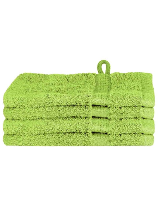 Mazgājamie dvieļi 4 pcs ābolu zaļš kokvilna