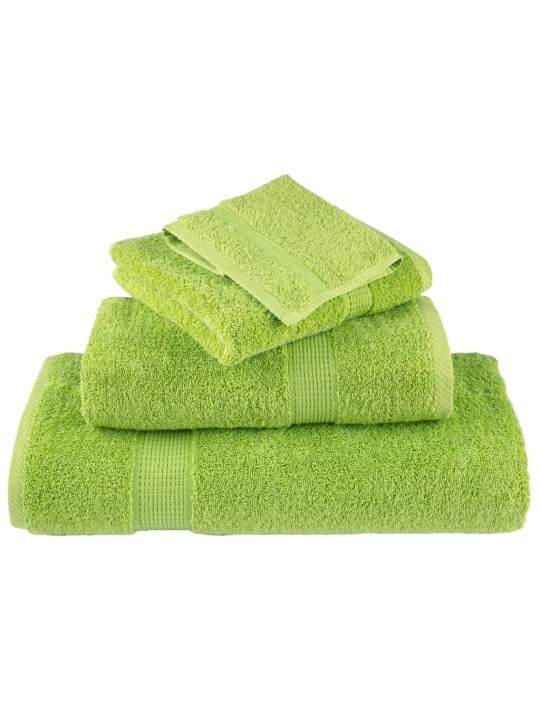Dvieļu komplekts solund, 8 gab., dzeltenzaļi, 600 gsm