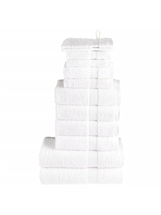 Dvieļu komplekts solund, 12 gab., balti, 600 gsm