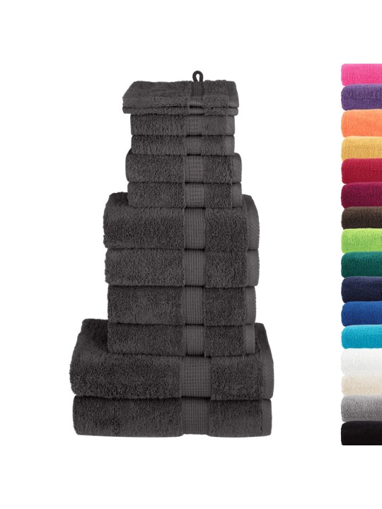 Dvieļu komplekts solund, 12 gab., antracītpelēki, 600 gsm