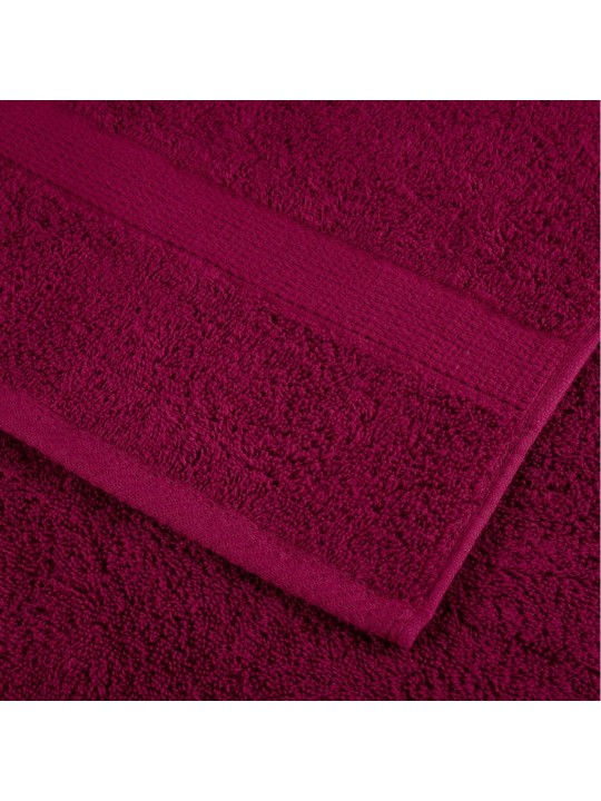 Dvieļu komplekts solund, 12 gab., vīnsarkani, 600 gsm
