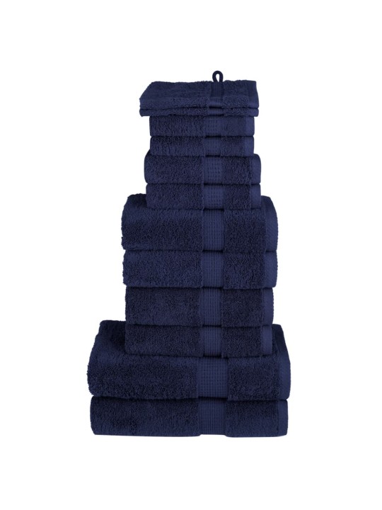 Dvieļu komplekts solund, 12 gab., tumši zili, 600 gsm