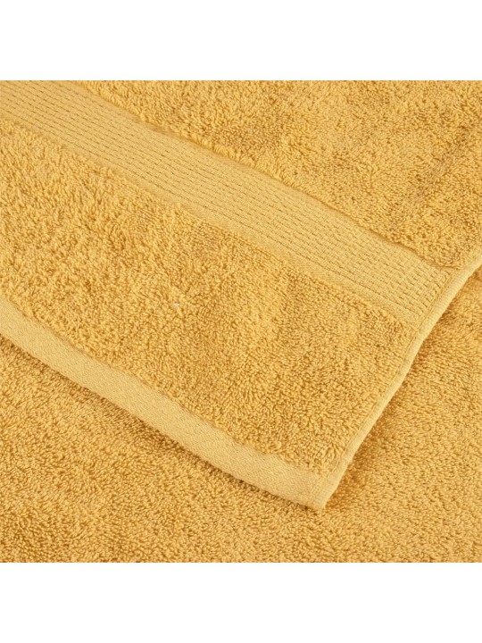 Dvieļu komplekts solund, 12 gab., zelta krāsā, 600 gsm