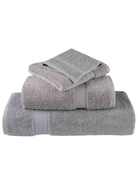 Dvieļu komplekts solund, 12 gab., pelēki, 600 gsm