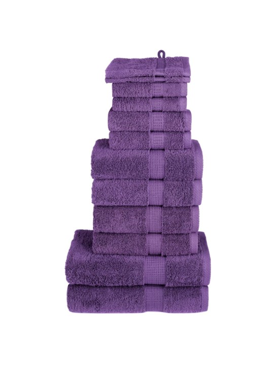 Dvieļu komplekts solund, 12 gab., violeti, 600 gsm